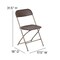 Emma and Oliver Plastic Folding Chair - 4 Pack 650LB Weight Capacity